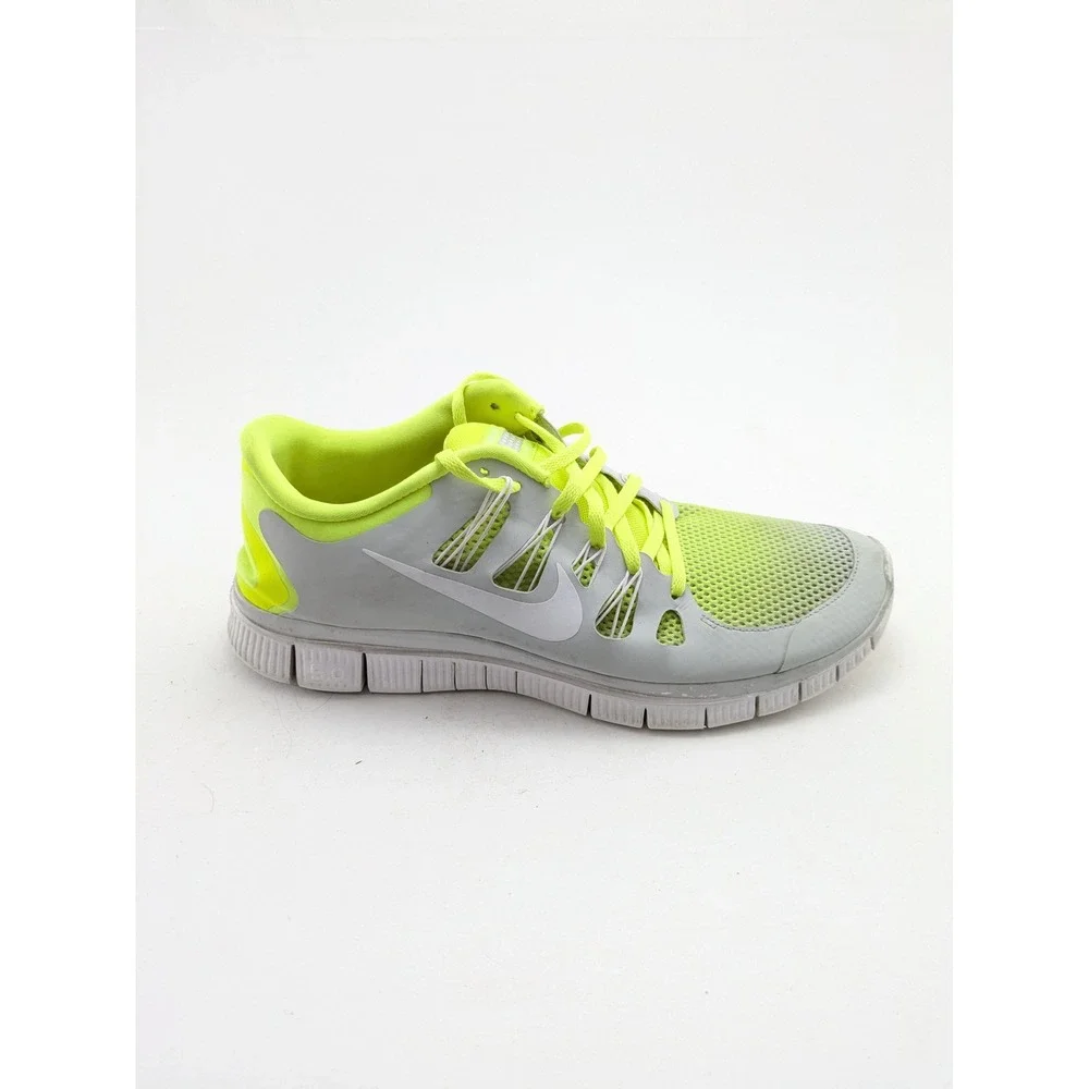 Mens Nike Free Run 5.0 Low Gray Neon Green Running Shoes 579960-710 Size 11
